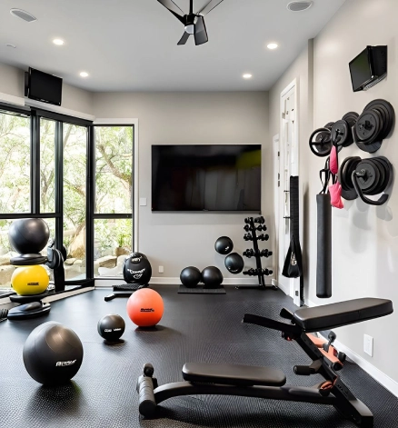 After Heavy-Duty Rubber Gym Home Flooring