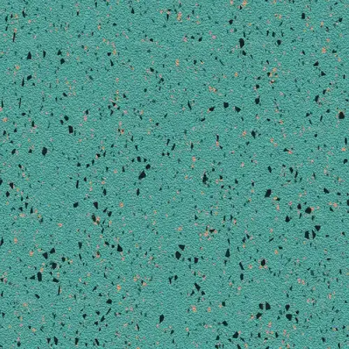 Rubber flooring seegreen with colored spots