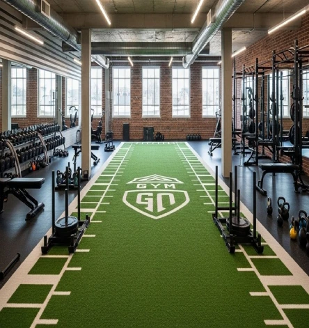 After installation of Gym Turf Flooring Dubai