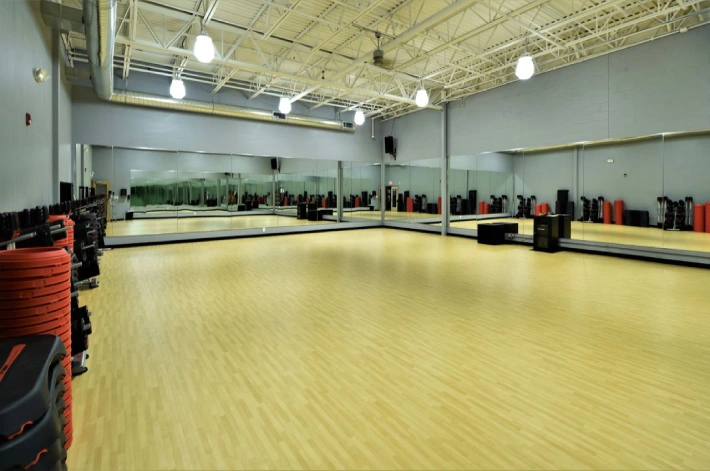 Vinyl Gym floor transformation After