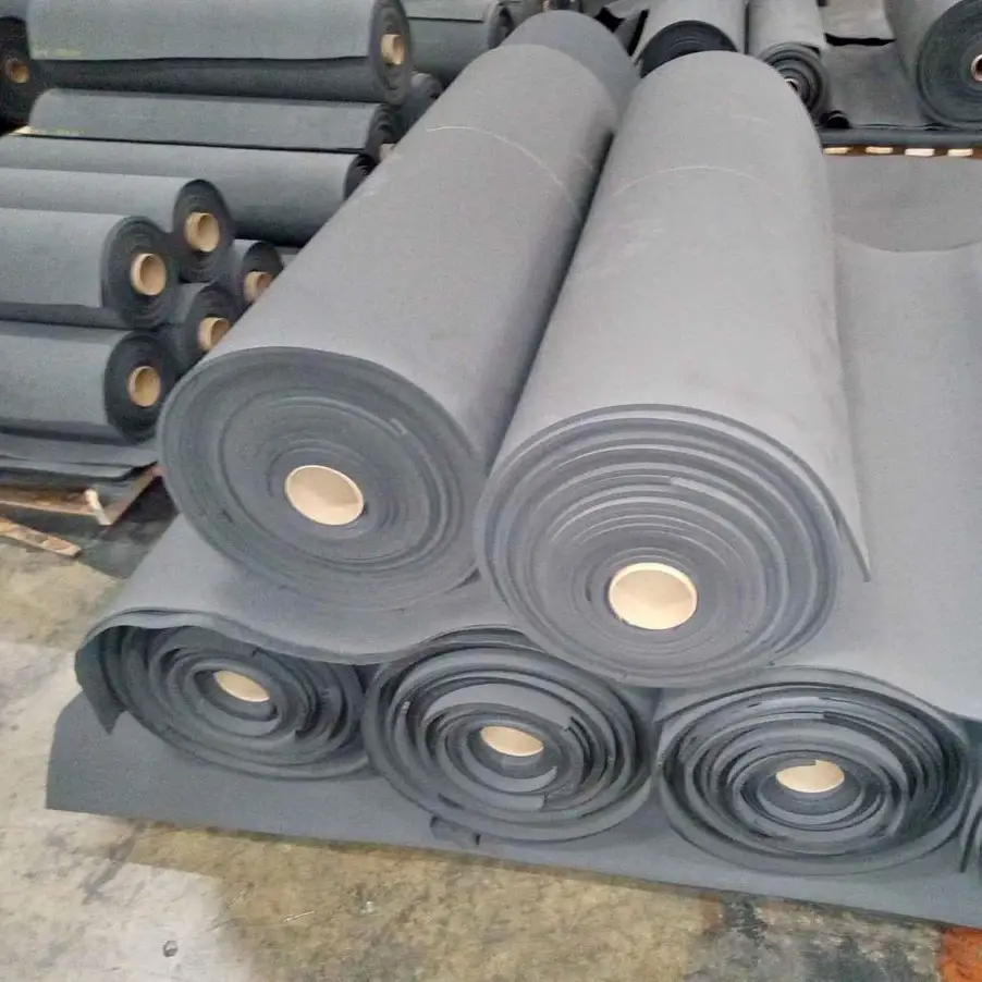 Rolls of foam rubber