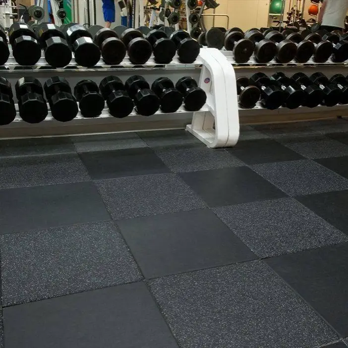 Rubber tiles gym flooring